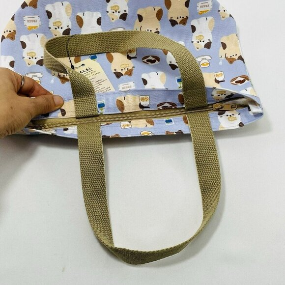 Moshi Tote Bag Purse Shopping Foldable Cat Kitten Pattern Zip Everyday Casual - Picture 4 of 12
